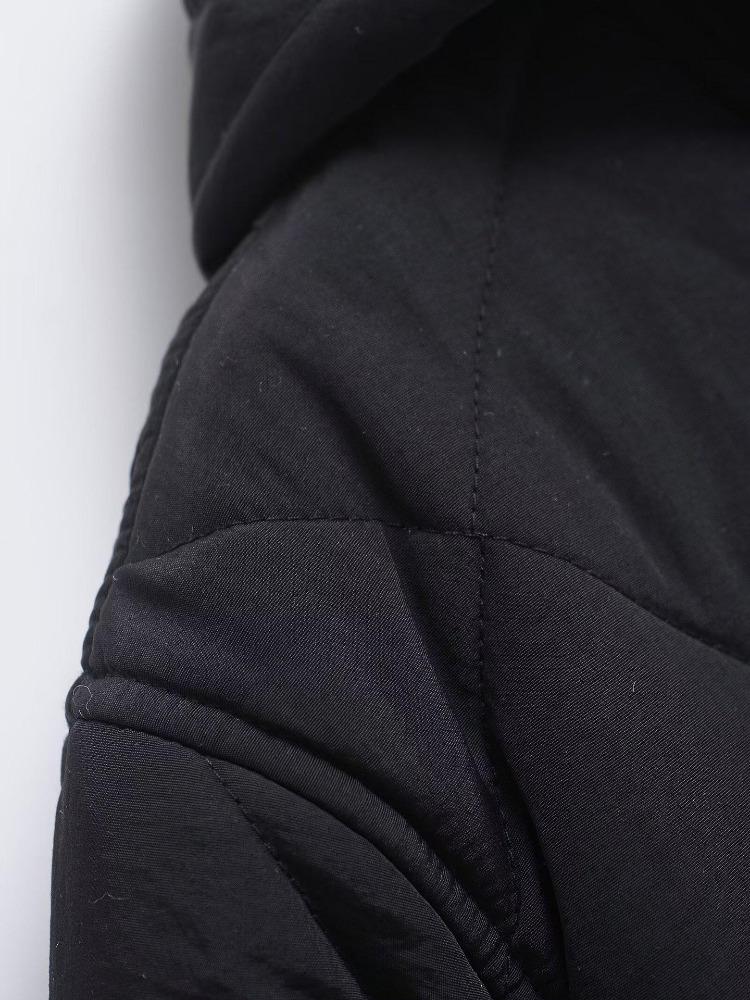 2024 Toamnă Iarnă Femei Palton Lung Matlasat cu Glugă Bumbac Modă Europeană Americană Îmbrăcăminte Exterioară 9654