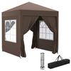 2x2m Pop Up Gazebo With Curtain Walls And Windows Coffee
