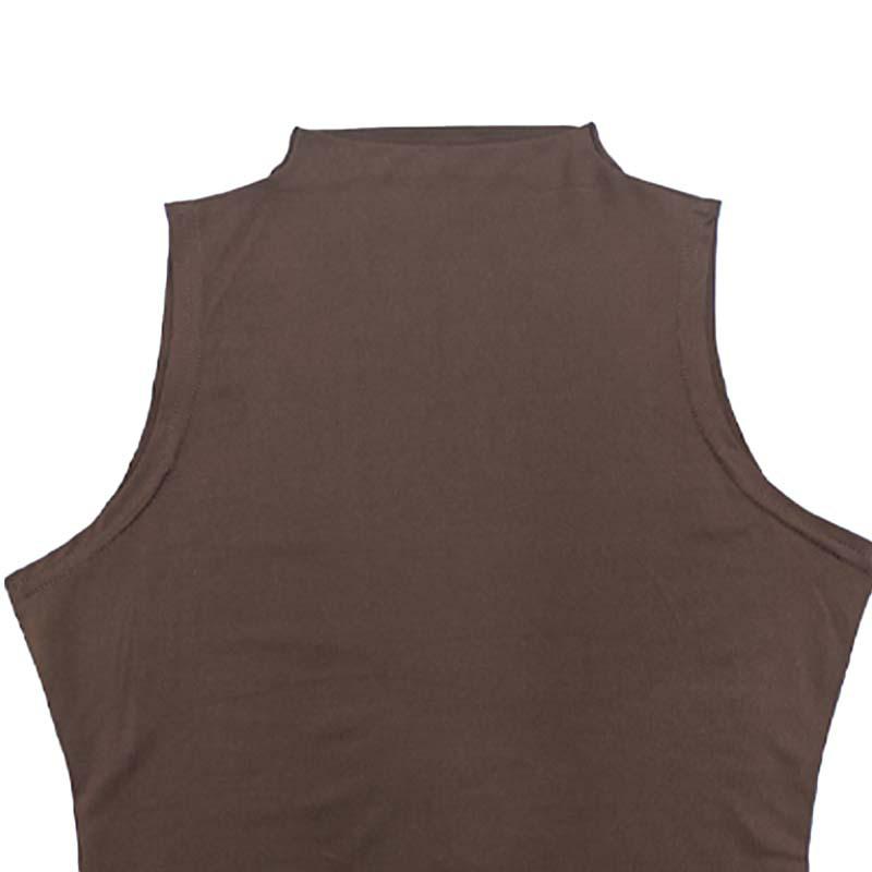 European & American Women's Solid Color Sleeveless Slim Fit Dress with Tie-Up Waist