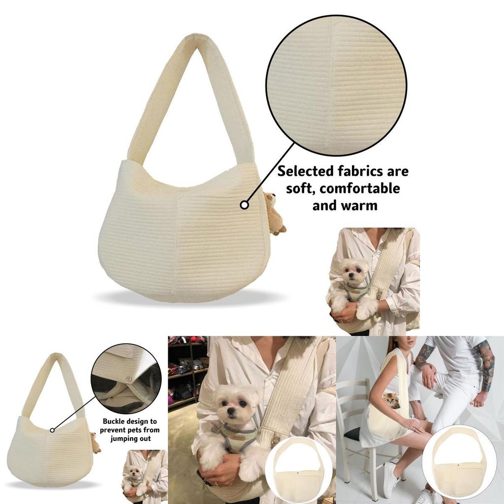 Stylish Cat Carrier With Single Shoulder And Crossbody Straps Perfect For Outdoor Adventures
