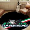 Timberwolves Logo Round mat, Anti-slip Circle Carpet Chair rug For livingroom,Bedroom, doormat home decor Gift Christmas Gifts