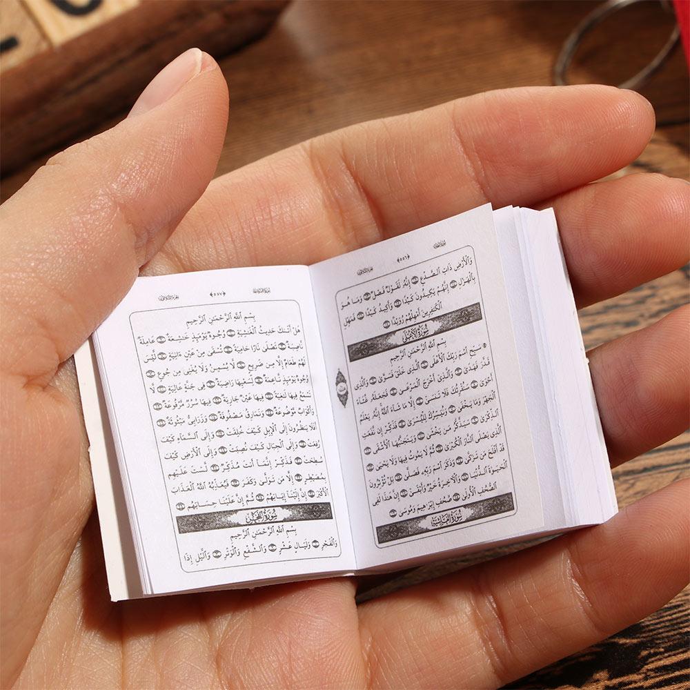 PC Religious Bag Accessories Koran Islamic Real Paper Pendant Keychain Key Ring Decoration Jewelry