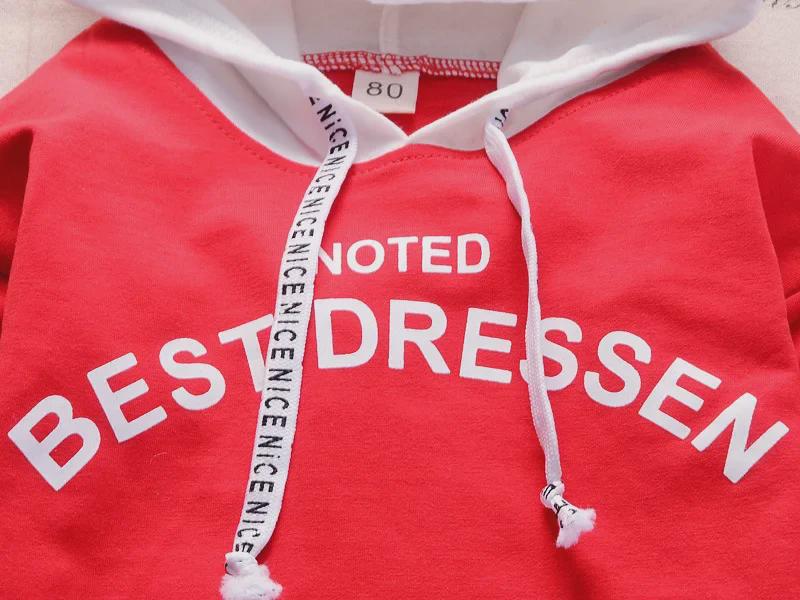 Spring & Autumn Casual Baby Sweater Letter Hoodie & Trousers Set, 1-5 Years