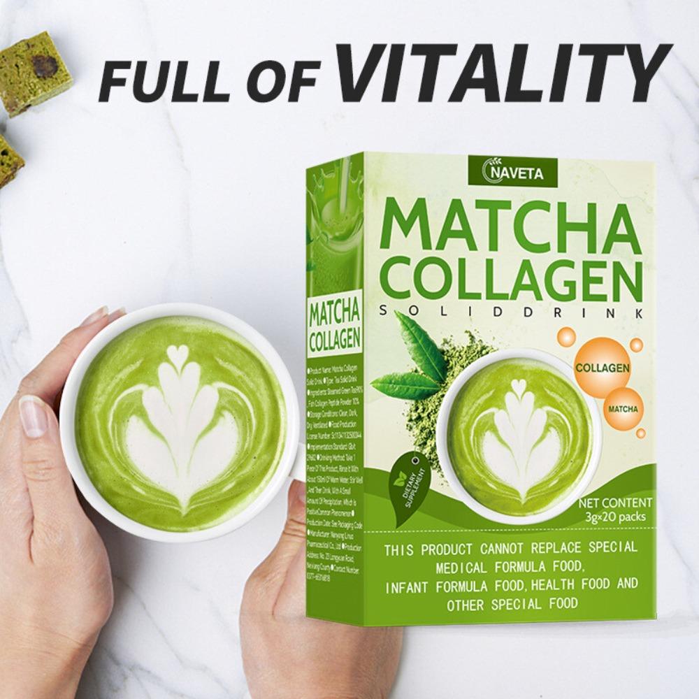 Organic Matcha Powder with Collagen for Women Energy Boost Detox Tea 150g 01