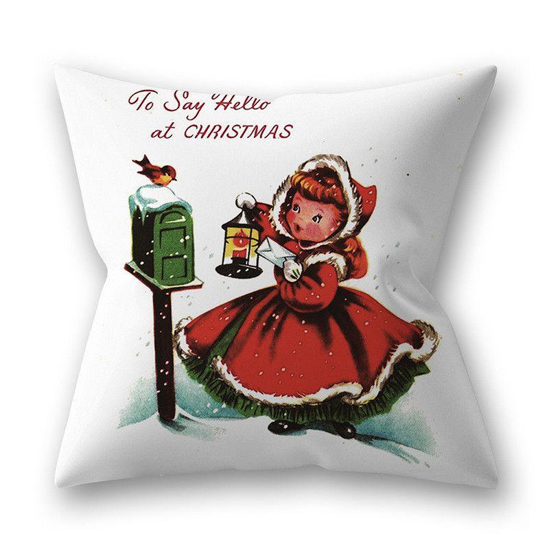Vibrant Christmas Themed Decorative Cushion Cover For Festive Home Decor 18x18