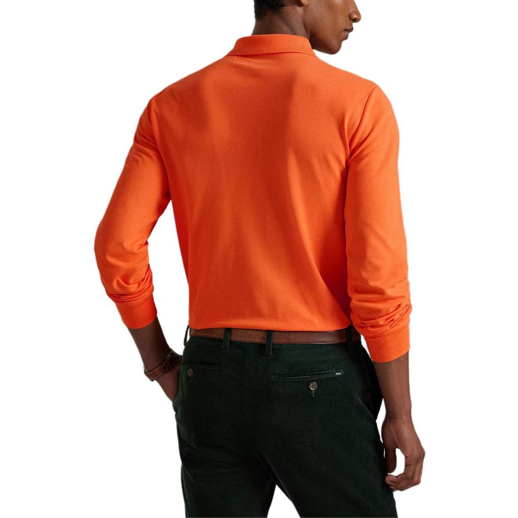 Polo Ralph Lauren Slim Fit Ribbed Cuff Embroidered Pony Long Sleeve Polo Shirt Men tops MNPOKNI16824697-800