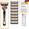 German Hanchih Men's Orange Black Five-Layer Manual Razor