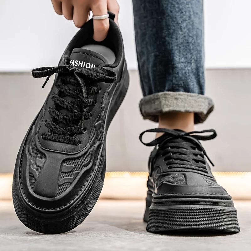 Fashion Versatile Comfortable Platform Casual Sports Shoes Man Vulcanized Shoe Autumn Youth Men Skateboard Shoes Tenis Masculino