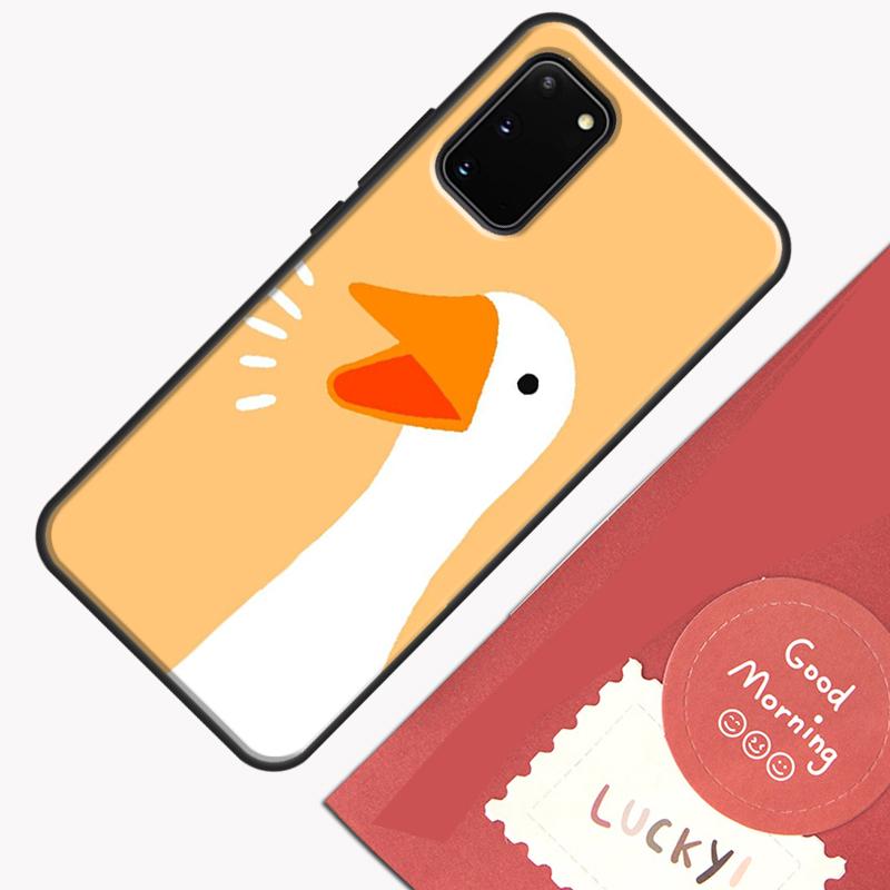 Cartoon Funny Goose Phone Case For Samsung Galaxy S25 S26 Ultra S20 S21 S22 S23 S24 Plus S9 S10 S25 FE Cover Shell