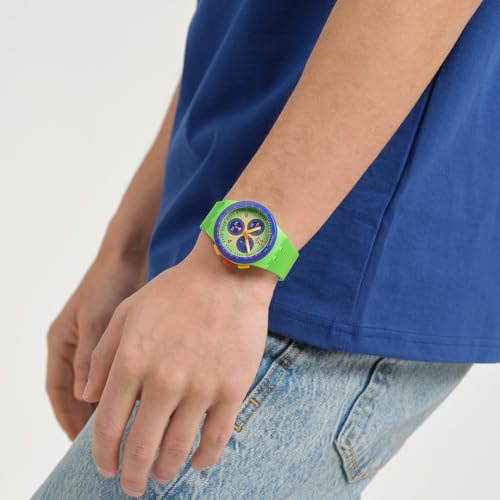 Swatch NEW CHRONO PLASTIC FLOWING FRESHLY Armbanduhr SUSG101, Unisex