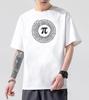 Women's round Collar Short Sleeve T-shirt INS Fashion Mathematical Formula Print Casual Summer Top Polyester Fabric
