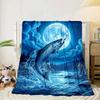 Salmon Amidst Nature Blanket Flannel Blanket for bed, sofa, Camping, Hiking, Picnic Essentials, gift for family Fan gifts