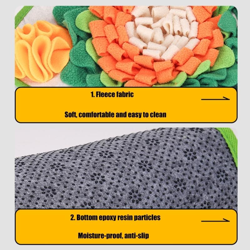 Kaninchen Füttermatte Schnüffelspielzeug für Kaninchen Interaktives Puzzle Enrichment-Spielzeug zum Trainieren Weiche Schnüffelmatte