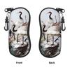 Chinese Style Crane Glasses Case  Zipper Sunglasses Case Fashion Daily Eyeglass Cases Cover Unisex Eyewear Storage