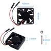 GeeekPi 4pcs 40x40x10mm 4010 DC 5V Brushless CPU Cooling Fan for Raspberry Pi 4B/3B+/3B/2B (Black)