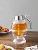 Innowacyjny Hermetyczny Szklany Dozownik Miodu i Syropu z Lejkiem i Podstawką