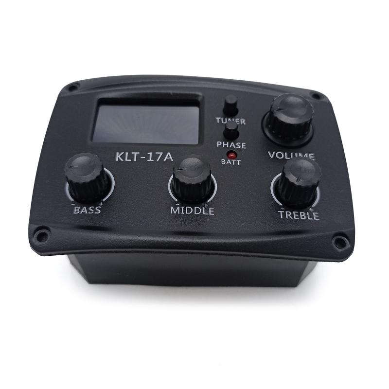 3 Band Preamp Equalizer Tuner Piezo Pick-up Acoustic Guitar Pickups Piezo Pickup with LCD Screen for Acoustic Guitars