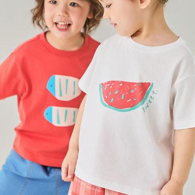 Papa Kids' Summer Pure Cotton Short Sleeve T-Shirt