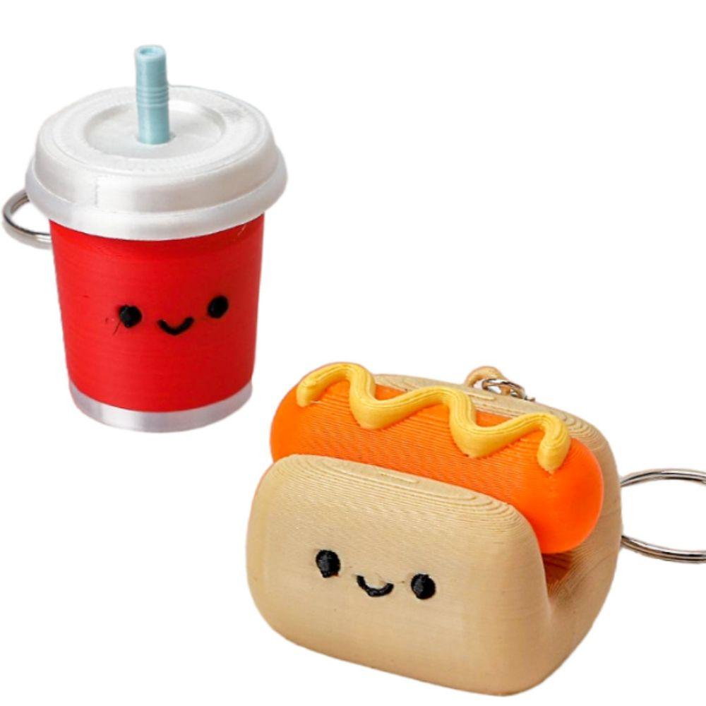 Portable Click Press Toy 3D Printing Keychain Pendant Fun Cartoon Decor  Busy Work