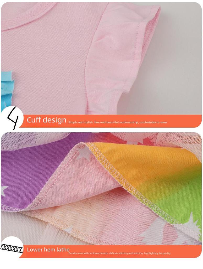 Letnia sukienka księżniczki dla dziewczynek 2025 - Nowa kolekcja odzieży dziecięcej