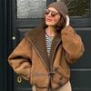 2026 Women's European Retro Lambswool Hooded Jacket