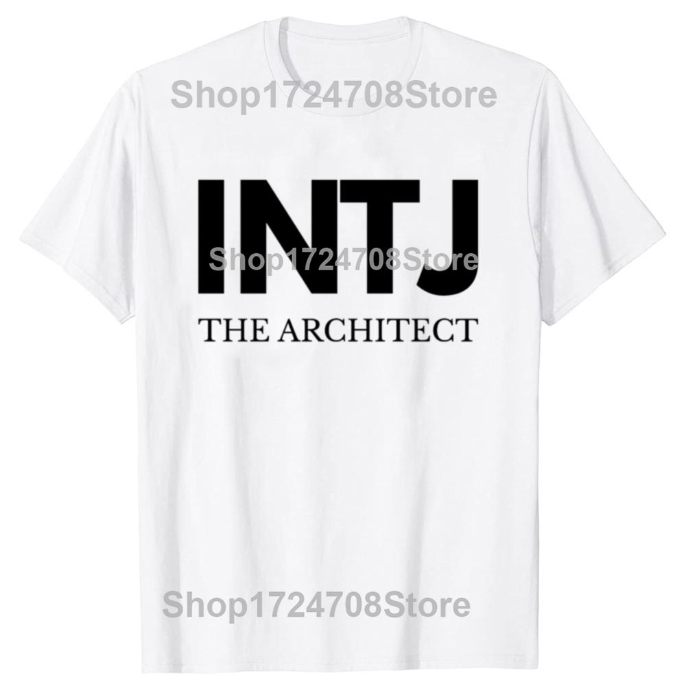Funny INTJ The Architect Graphic T-shirts Men Women's Fashion Casual Tshirt 100% Cotton Loose Oversized Architecture T Shirt