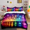 Dream Colorful Notes And Speakers Print Bedding Set 1 Duvet Cover 2 Pillowcases For Adult And Children Luxury Gift Full Size
