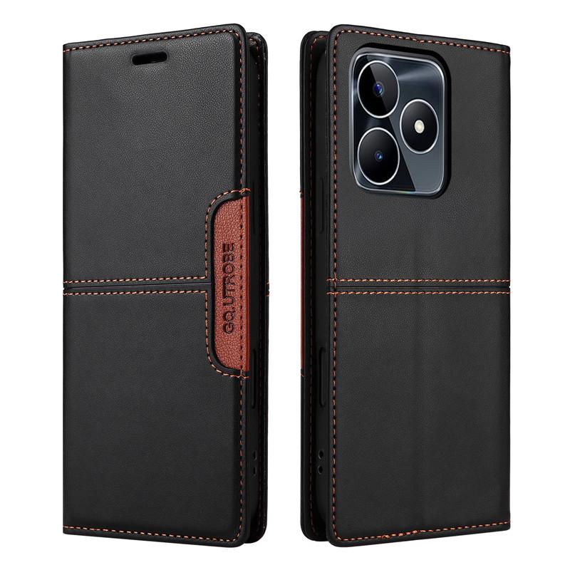 Diebstahlschutz Lederhülle Flip Cover Für OPPO Realme P2 P1 Pro Note 50 C65 C63 5G C53 C51 C15 C25 C25S Brieftasche Magnetische Handyhüllen