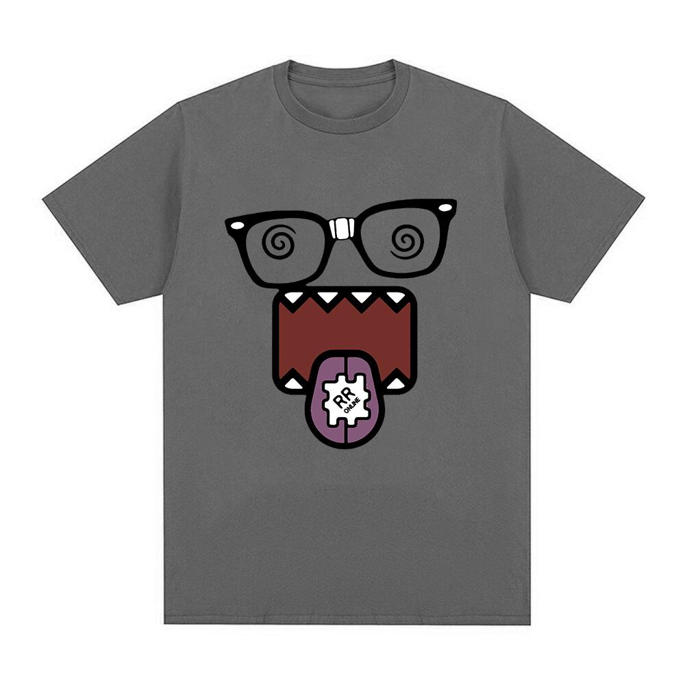 Domo Kun Funny Meme T Shirts Men's Women Clothing Cotton Casual T-Shirts Vintage Short Sleeve Oversized T-shirt Tops Streetwear