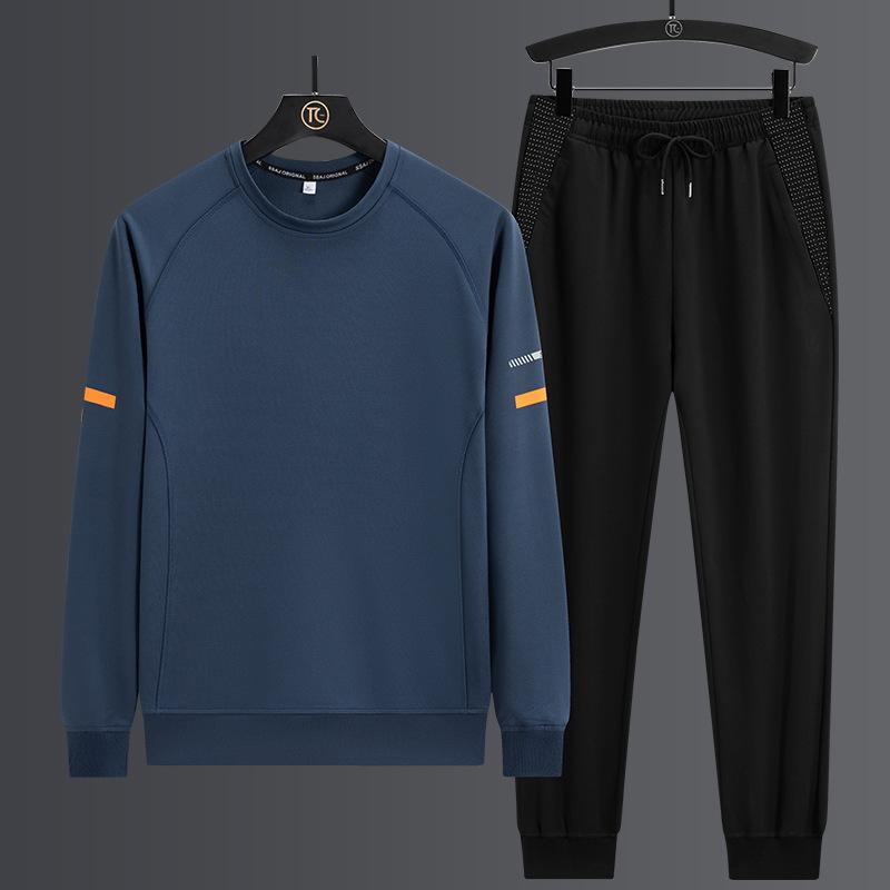 

Костюм с длинным рукавом Мужской Повседневная мода Большой размер Худи Длинные брюки Набор из двух предметов 8XL