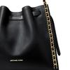 Michael Kors MK Mina Logo Snap Closure PU Shoulder Bag Large Women shoulder bag Black 35H3G4ML3I-BLACK