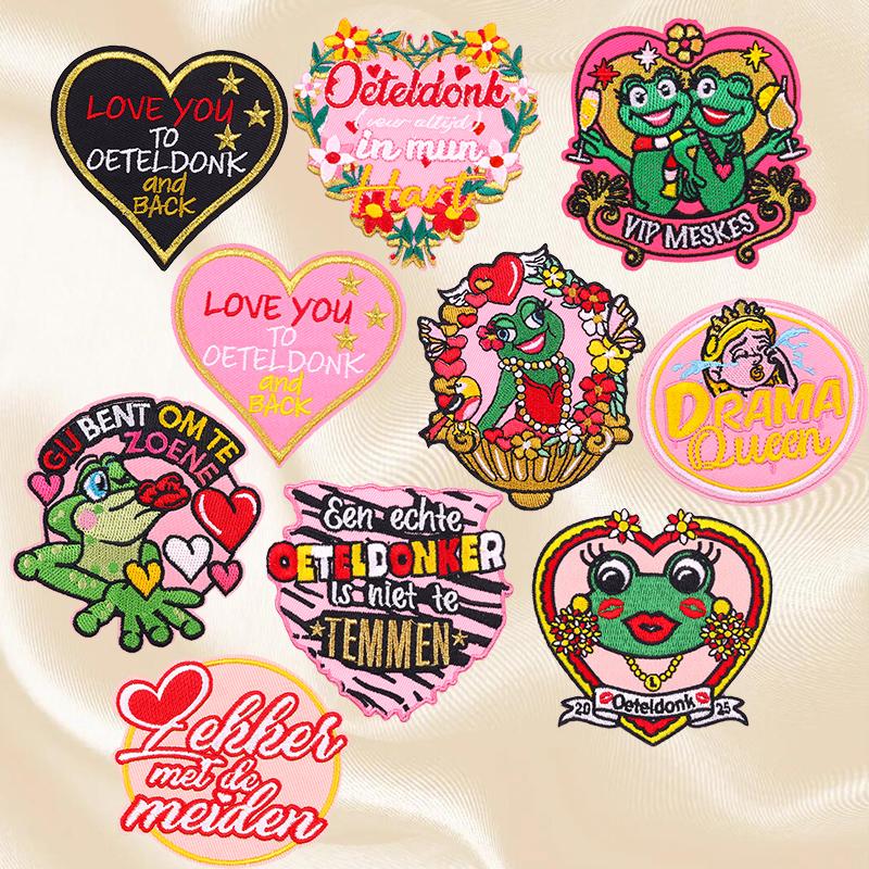 5 /12pcs Set Netherland Oeteldonk Emblem Embroidered Patches 12 Constellation Patch Carnival For Netherland For Clothing Sew Diy 