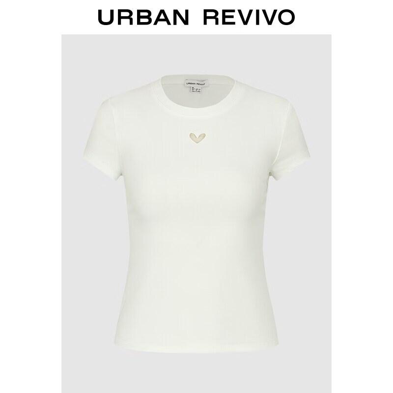 UR Women s Summer Textured Heart Graphic T-shirt L