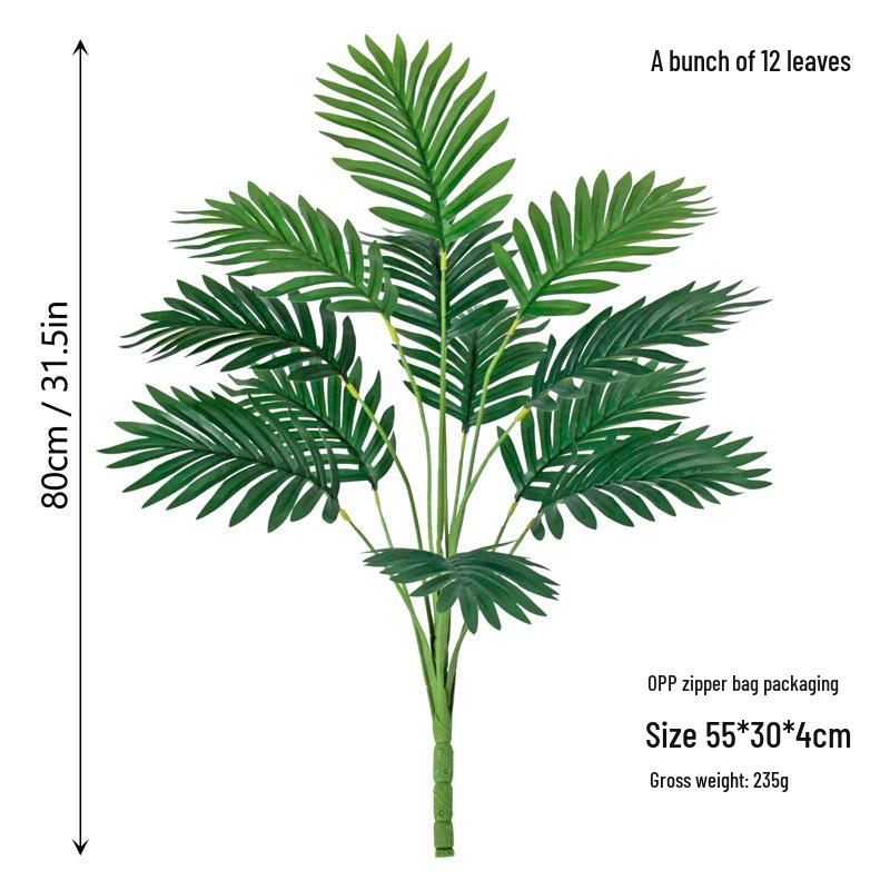 Areca Palm Green Plant Simulation with Potted Palm Leaves for Indoor/Outdoor Decoration – Fake Tree Bonsai Ornament