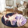 Luxury Round Gothic Multicolor Rug Mat, Non-Slip Floor Mat for Family Room