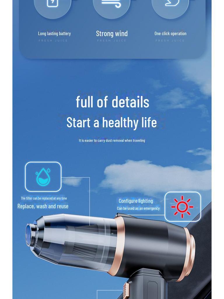 Wireless Car Vacuum Cleaner: Powerful Handheld Device for Home and Car