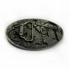 American Western Cowboy Oval Belt Buckle - New Bull Head Design