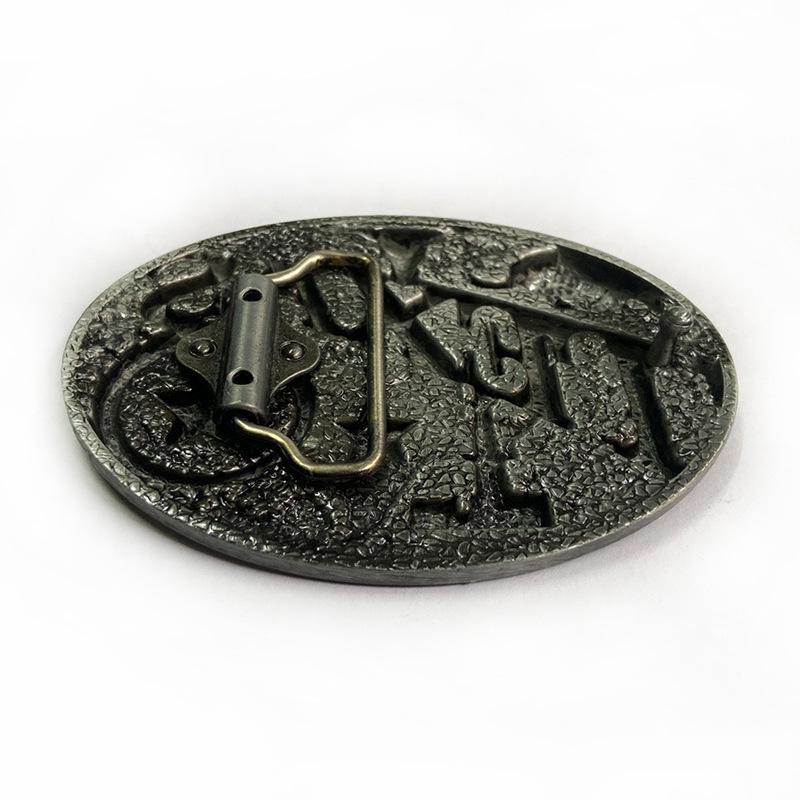 American Western Cowboy Oval Belt Buckle - New Bull Head Design