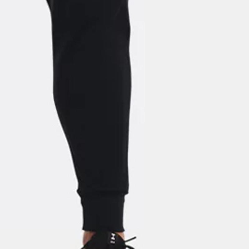 Under Armour Casual Elastic Cuff Fleece Joggers Thick Women Bottoms Black 1365785-001