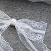 2pcs French Imitation Pearls Lace Bows Hair Clip Elegant Hair Accessories For Women Girls Bridal Party Everyday Use