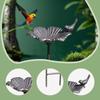 Bird Bath with Stake Iron Outdoor Garden Bird Feeder Bowl for Landscape Lawn Fence Patio Backyard Decor
