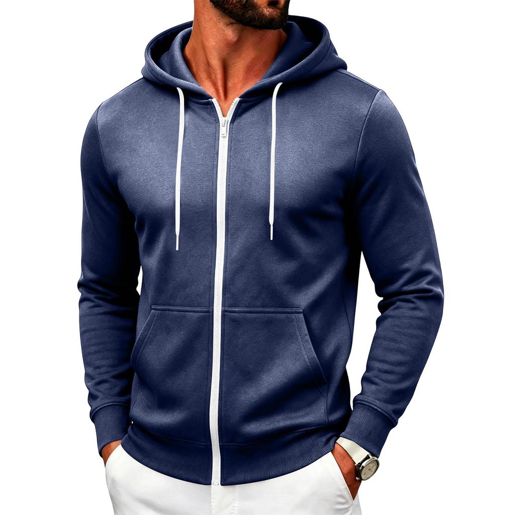 Men's Color Athletic Casual Hoodie for Spring and Fall