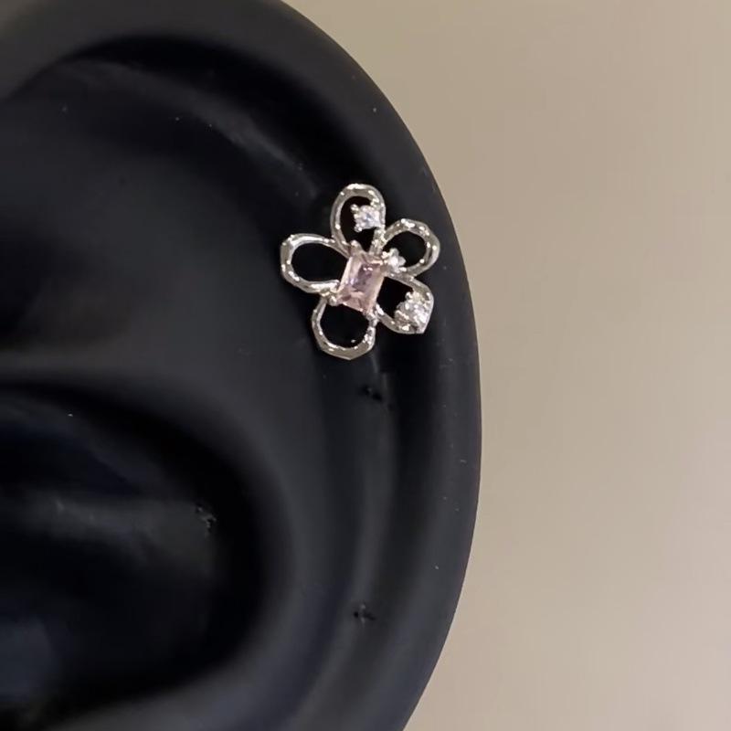 Punk Fashion Titanium Steel Ear Bone Studs: Cool Cochlear Piercing Earrings Collection