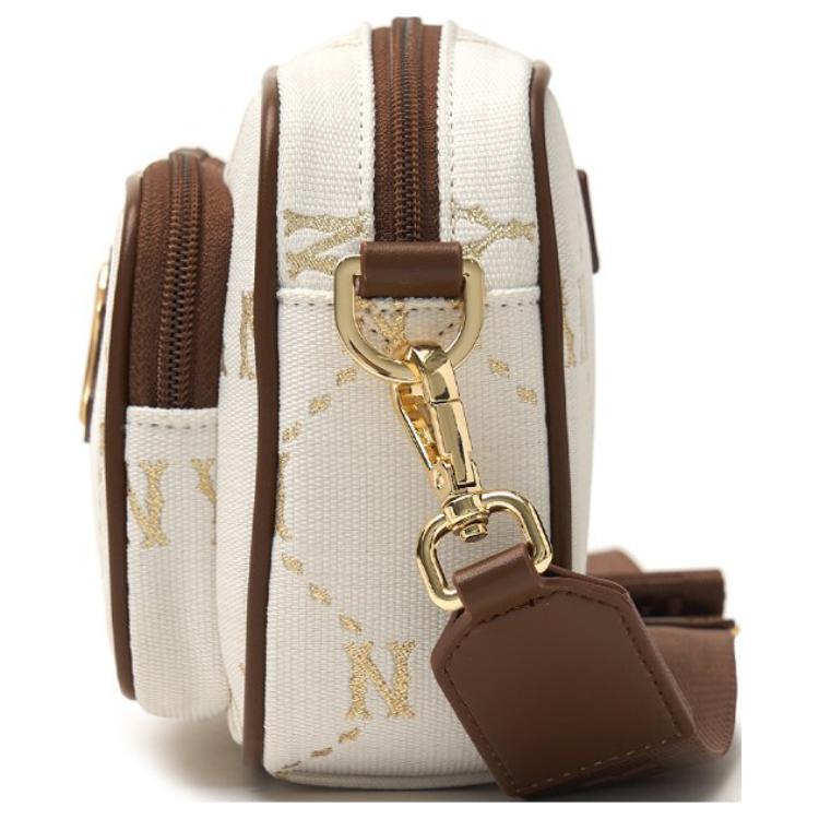 New MLB Polyester With Nylon Crossbody Bag Regular Unisex White 7ACRMDA4N-50BGM