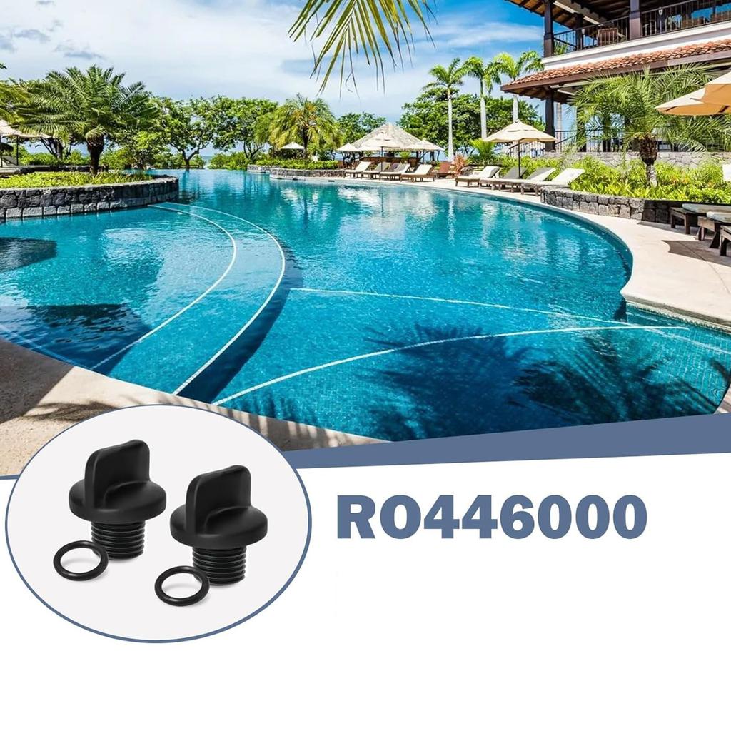 1 Set Pool Pump Drain Plug with Seal Rings Replacement Plastic Texture for Filter Pumps and Water Purification Systems