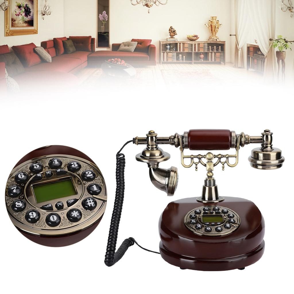 MYS-6200A Harts Dubbelt Syfte Antik Hantverksdekoration Vred Vintage Europeisk Telefon