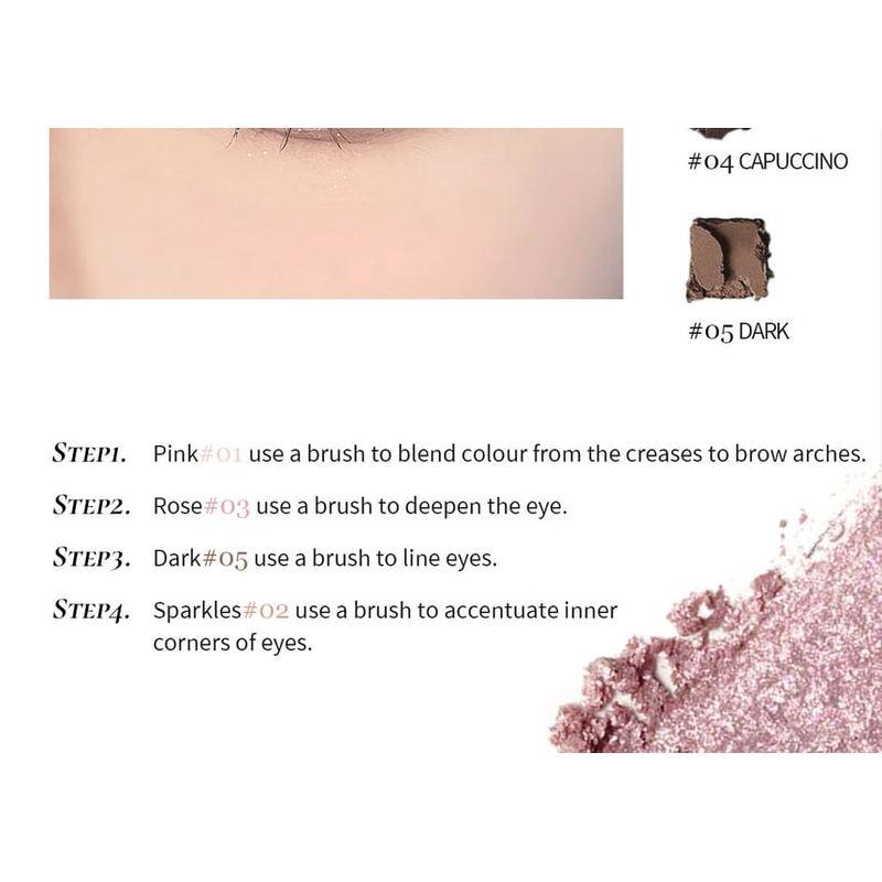 Eunarz - Série Cor Pura Paleta de Sombras 5 Cores - 4 Tipos