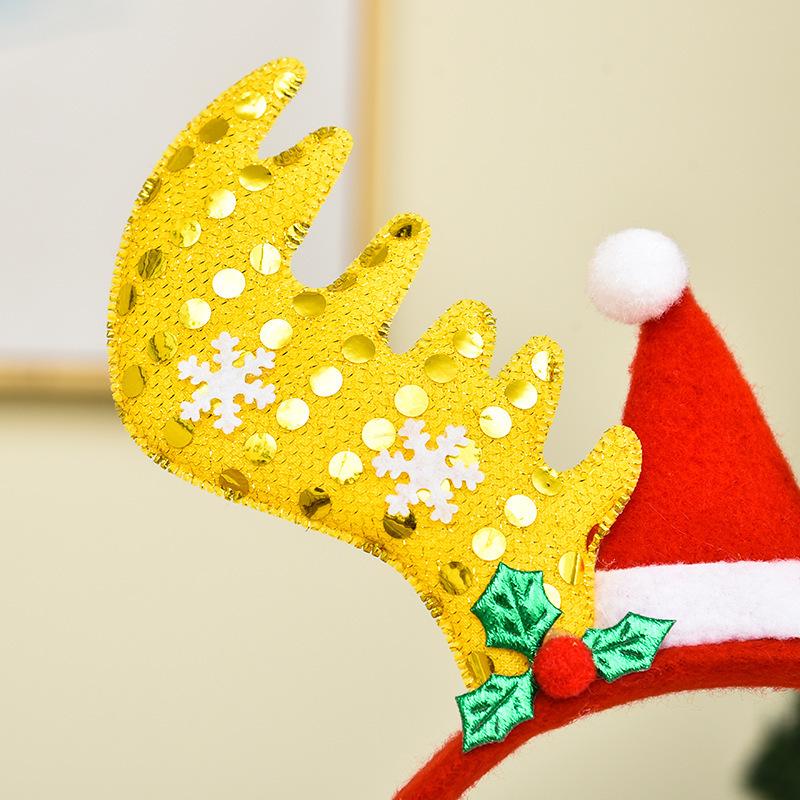 Christmas Antler Headband & Hair Clip for Kids & Adults