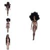 African Doll 30cm Charcoal Black Jointed Nude Doll 80g Weight