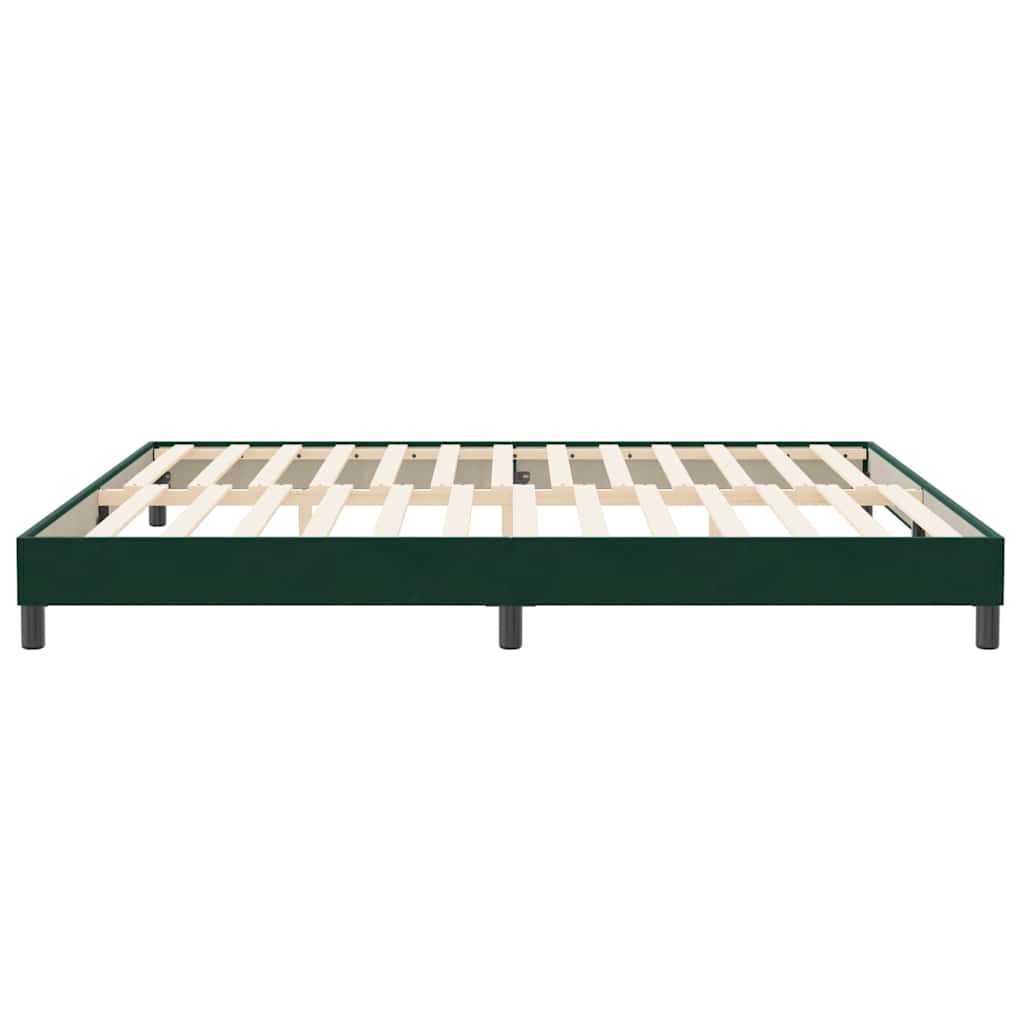 Bed Frame Without Mattress Dark Green 200 X 220 Cm Velvet